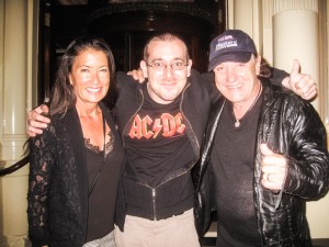 Brenda Johnson, Vincent Alexandre and Brian Johnson (AC/DC)