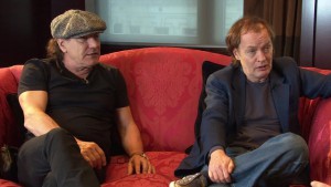 Brian Johnson e Angus Young durante as sessões de entrevista em novembro de 2014.