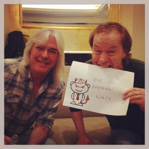 Cliff Williams e Angus Young. Reddit 2014.
