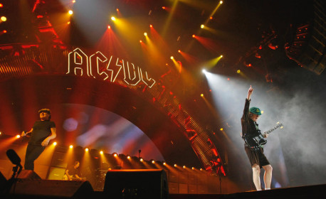 AC/DC durante a apresentação em Fargo, EUA. © David Samson