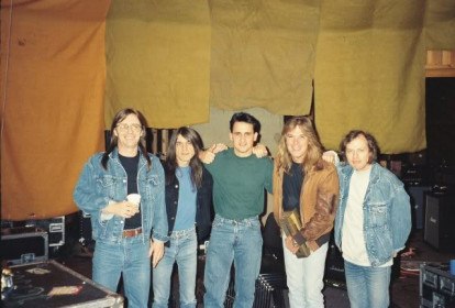 AC/DC. Bastidores de gravação em 1995.