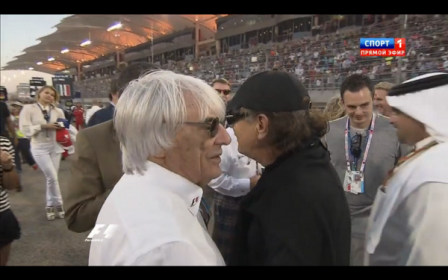 Brian Johnson foi convidado pessoalmente por Bernie Ecclestone para entrevistar os pilotos no pódio