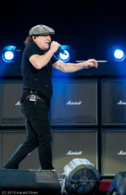 Brian Johnson durante a apresentação da turnê Rock Or Bust no Valle Hovin em Oslo, Noruega. © Harald Olsen