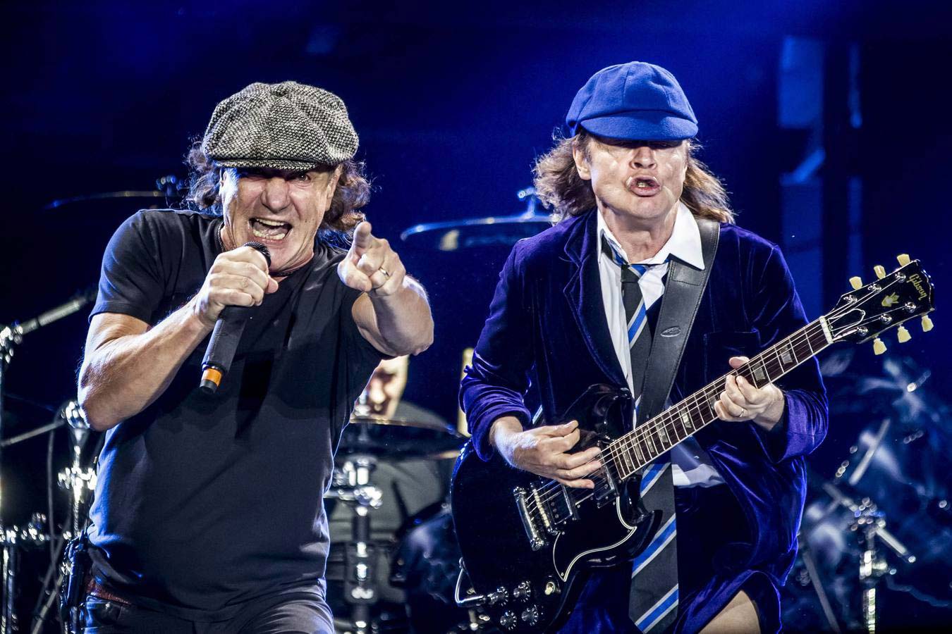 Brian Johnson e Angus Young. Turnê Rock or Bust.