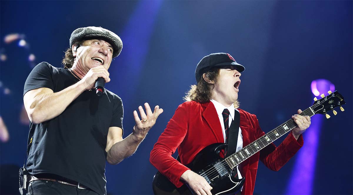 Angus Young e Brian Johnson. Holanda.