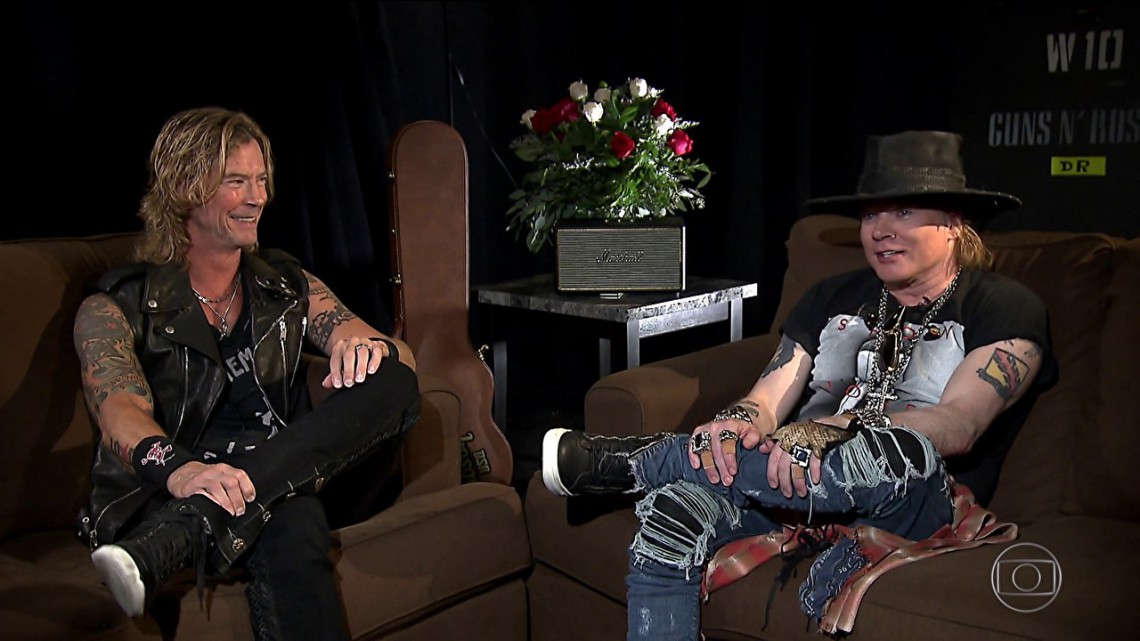 Axl Rose e Duff. Entrevista TV Globo.